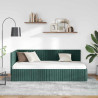 Estructura de cama en esquina Verde oscuro 90 x 190 cm 4