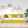 Estructura de cama en esquina Amarillo 90 x 190 cm Terciopelo 4