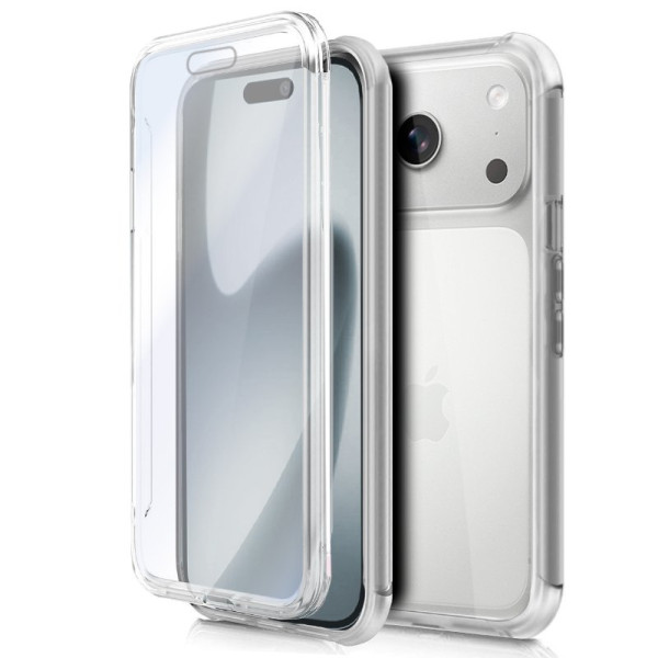 Funda COOL Silicona 3D para iPhone 17 Pro (Transparente Frontal + Trasera) D