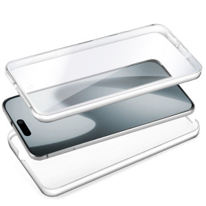 Funda COOL Silicona 3D para iPhone 17 Pro (Transparente Frontal + Trasera) H
