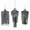 Fantasma Colgante de Halloween Manual 3 pcs Negro 66 x 110 cm 1