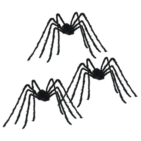 Decoración de Araña de Halloween Manual 3 pcs Negro 200 cm M 2