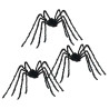 Decoración de Araña de Halloween Manual 3 pcs Negro 200 cm 2