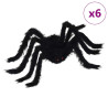 Decoración de Araña de Halloween Manual 6 pcs Negro 75 cm 2