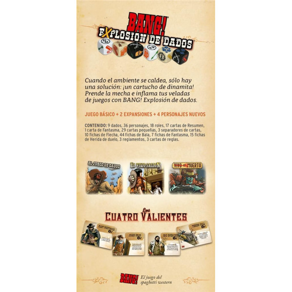 JUEGO DE MESA BANG EXPLOSION DE DADOS M 2