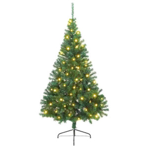 Árbol de Navidad artificial pre-iluminado Verde 180 cm PVC H