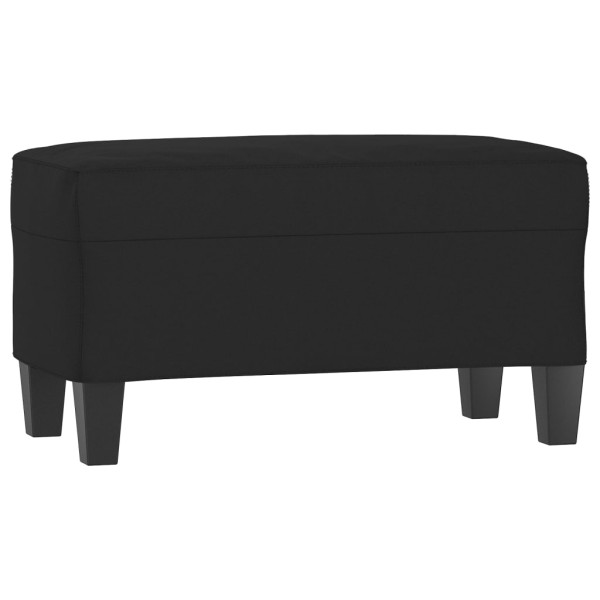 Banco de tela de microfibra negro 70x35x41 cm M 2