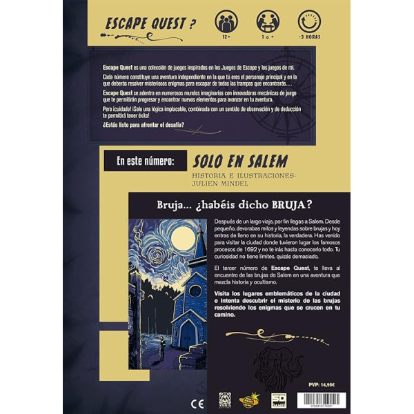 Jogo de tabuleiro Escape Quest 3: apenas no formato de livro de Salem Pegi 12 M 5