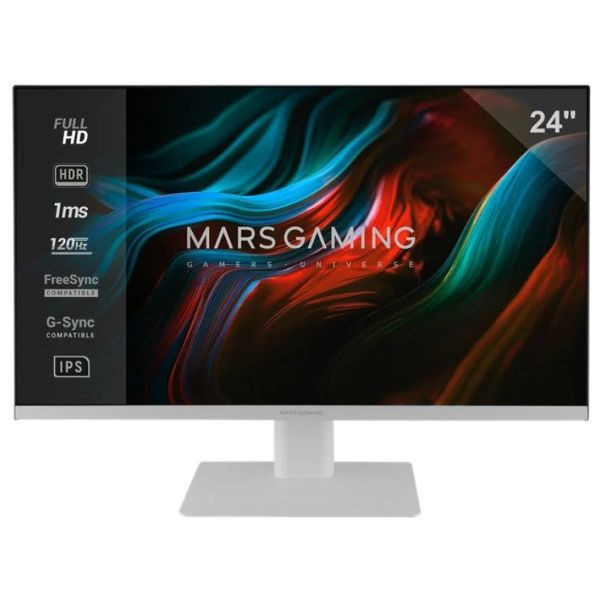 Monitor Gaming MARS GAMING 24" FHD MV24W blanco D