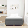 Cama tipo Box Spring Gris oscuro y blanco y gris oscuro 4