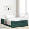 Estructura de cama Verde oscuro 120 x 190 cm Terciopelo 1