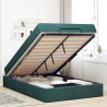 Estructura de cama Verde oscuro 120 x 190 cm Terciopelo 4