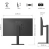 Monitor LG 27" IPS 27U730A-B preto 4