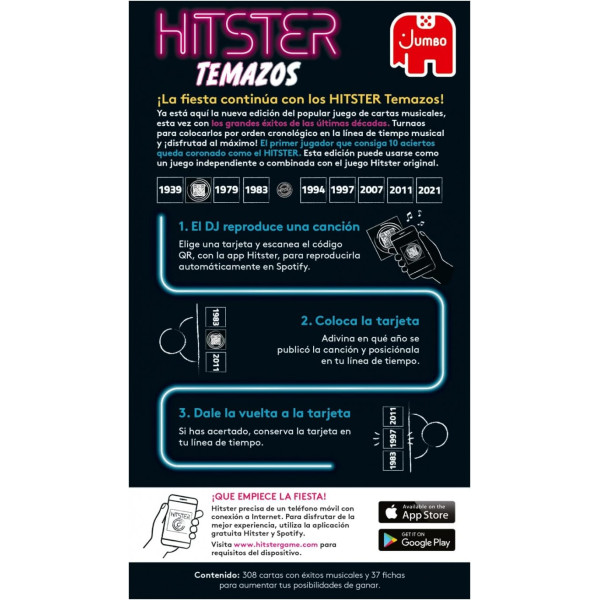 Juego de mesa HITSTER TEMAZOS pegi 16 M 3
