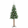 Árbol de Navidad Delgado con 150 LED con soporte Verde 150 cm 3