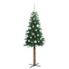 Árbol de Navidad Delgado con 150 LED con soporte Verde 150 cm 4