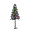 Árbol de Navidad Delgado con 300 LED con soporte Verde 180 cm 3