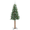 Árbol de Navidad Delgado con 300 LED con soporte Verde 210 cm 3