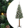 Árbol de Navidad Delgado con 150 LED con soporte Verde y 150 cm 1