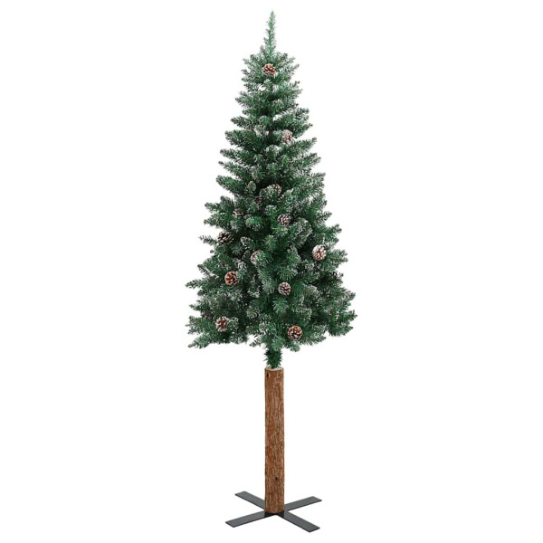 Árbol de Navidad Delgado con 300 LED con soporte Verde y 180 cm M 4