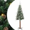 Árbol de Navidad Delgado con 300 LED con soporte Verde y 180 cm 2