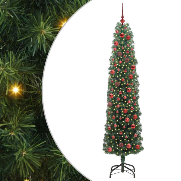 Árbol de Navidad artificial Verde 180 cm PVC. Acero y Plástico D