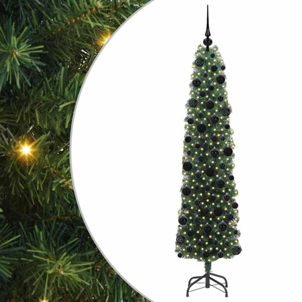 Árbol de Navidad artificial Verde 180 cm PVC. Acero y Plástico M 2