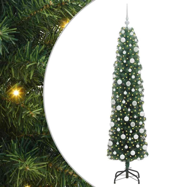 Árbol de Navidad artificial Verde 180 cm PVC. Acero y Plástico M 2