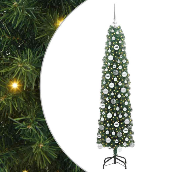 Árbol de Navidad artificial Verde 180 cm PVC. Acero y Plástico M 2