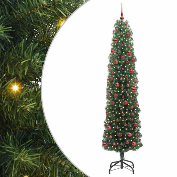 Árbol de Navidad artificial Verde 210 cm PVC. Acero y Plástico D