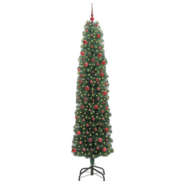 Árbol de Navidad artificial Verde 210 cm PVC. Acero y Plástico M 2