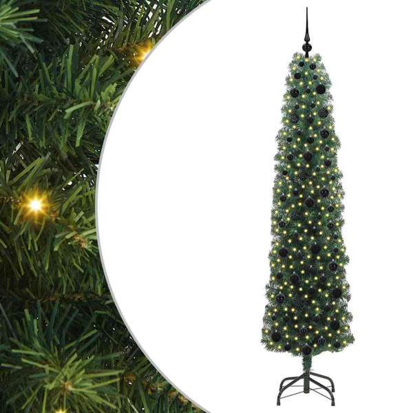 Árbol de Navidad artificial Verde 210 cm PVC. Acero y Plástico M 2