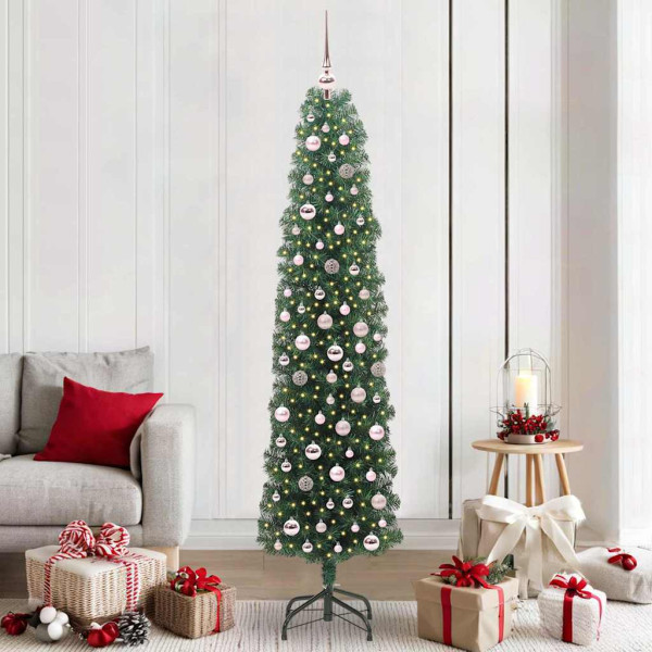 Árbol de Navidad artificial Verde 210 cm PVC. Acero y Plástico D