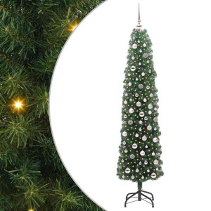 Árbol de Navidad artificial Verde 210 cm PVC. Acero y Plástico H