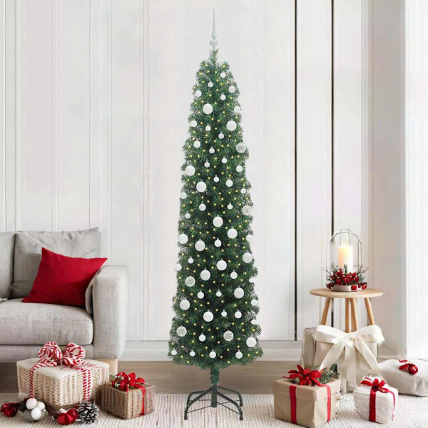 Árbol de Navidad artificial Verde 210 cm PVC. Acero y Plástico D