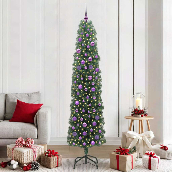 Árbol de Navidad artificial Verde 210 cm PVC. Acero y Plástico D
