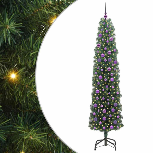 Árbol de Navidad artificial Verde 210 cm PVC. Acero y Plástico M 2