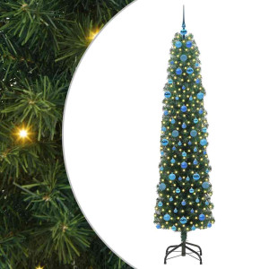 Árbol de Navidad artificial Verde 210 cm PVC. Acero y Plástico H