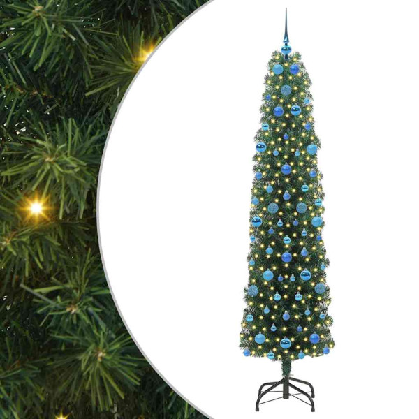 Árbol de Navidad artificial Verde 210 cm PVC. Acero y Plástico M 2