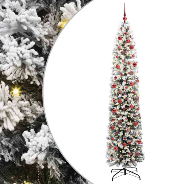 Árbol de Navidad artificial Verde 240 cm PVC. Acero y Plástico M 2