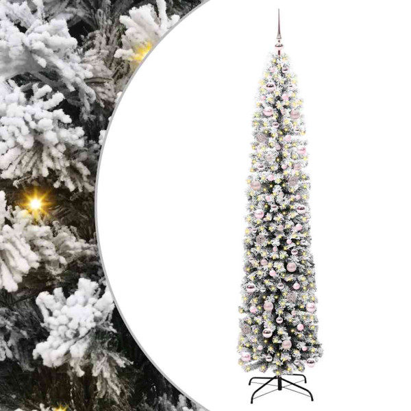 Árbol de Navidad artificial Verde 240 cm PVC. Acero y Plástico M 2