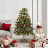 Árbol de Navidad artificial con ramas plegables y conos 150 cm 1