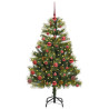 Árbol de Navidad artificial con ramas plegables y conos 150 cm 3
