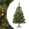 Árbol de Navidad artificial con ramas plegables y conos 150 cm 2