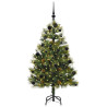 Árbol de Navidad artificial con ramas plegables y conos 150 cm 3