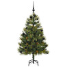 Árbol de Navidad artificial con ramas plegables y conos 150 cm 4