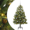 Árbol de Navidad artificial con ramas plegables y conos 150 cm 2