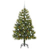 Árbol de Navidad artificial con ramas plegables y conos 150 cm 3