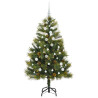 Árbol de Navidad artificial con ramas plegables y conos 150 cm 4