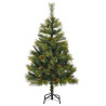 Árbol de Navidad artificial con ramas plegables y conos 150 cm 5